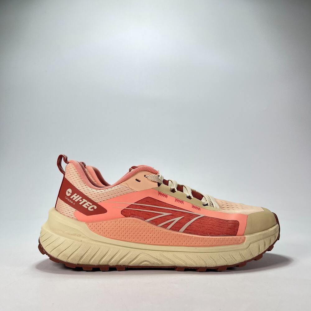 Hi-Tec Catalina II Pastel Peach Pink Outdoor Trail Running Shoes Womens Size 7.5